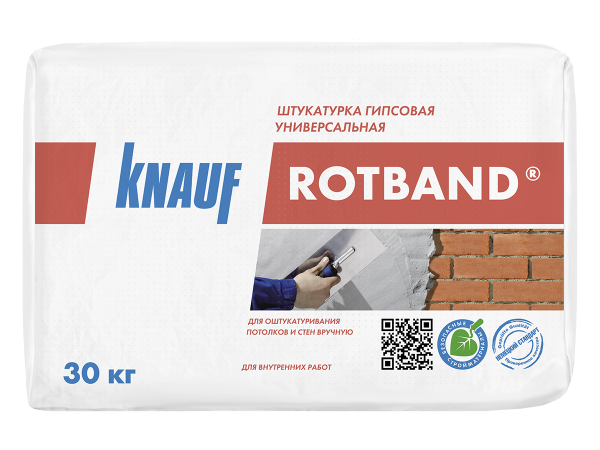 Штукатурка гипсовая  "РОТБАНД" KNAUF 30кг